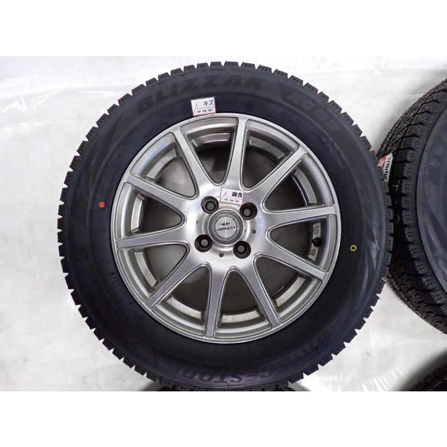 冬 新品 2024年製 4本SET 会社宛 送料無料 185/65R15×5.5J 88S ブリヂストン ブリザック XG02 アルミ bB アクア フリード ノート NO,Y0940の画像