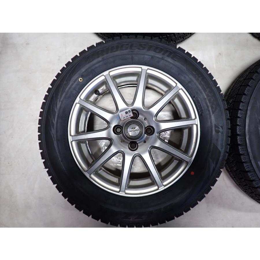 冬 新品 2024年製 4本SET 会社宛 送料無料 185/65R15×5.5J 88S ブリヂストン ブリザック XG02 アルミ bB アクア フリード ノート NO,Y0940の画像