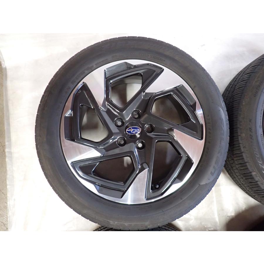 夏4本SET 会社宛 送料無料 225/55R18×7J 98V ファルケン ZIEX ZE001A A/S 2023年製 スバル クロストレック 純正 アルミホイール NO,Y1002の画像