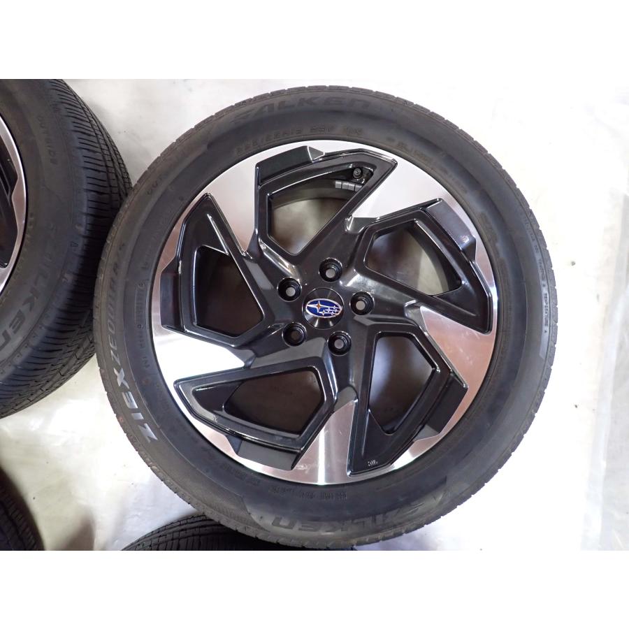 夏4本SET 会社宛 送料無料 225/55R18×7J 98V ファルケン ZIEX ZE001A A/S 2023年製 スバル クロストレック 純正 アルミホイール NO,Y1002の画像