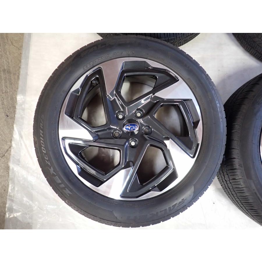 夏4本SET 会社宛 送料無料 225/55R18×7J 98V ファルケン ZIEX ZE001A A/S 2023年製 スバル クロストレック 純正 アルミホイール NO,Y1002の画像
