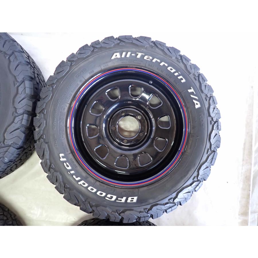 夏4本SET 会社宛 送料無料 215/70R16×7J 100/97 LT BFグッドリッチ オールテレーン T/A KO2 SHONE デイトナ ブラック デリカD5 NO,Y1034の画像