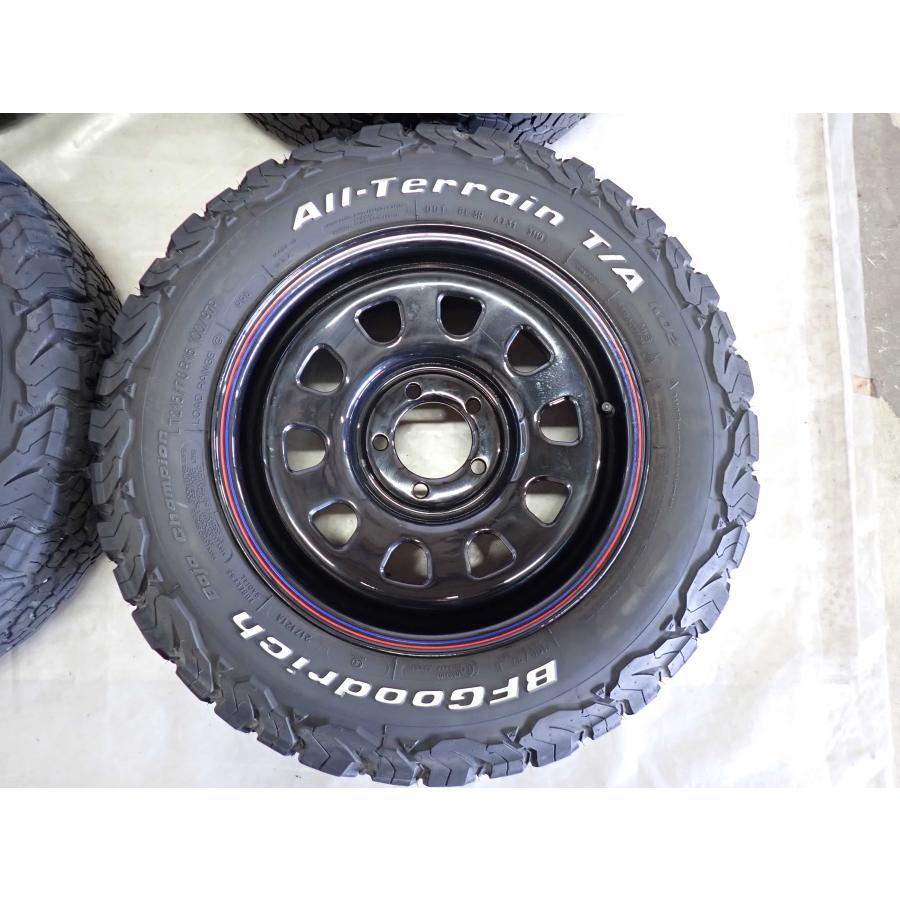 夏4本SET 会社宛 送料無料 215/70R16×7J 100/97 LT BFグッドリッチ オールテレーン T/A KO2 SHONE デイトナ ブラック デリカD5 NO,Y1034の画像