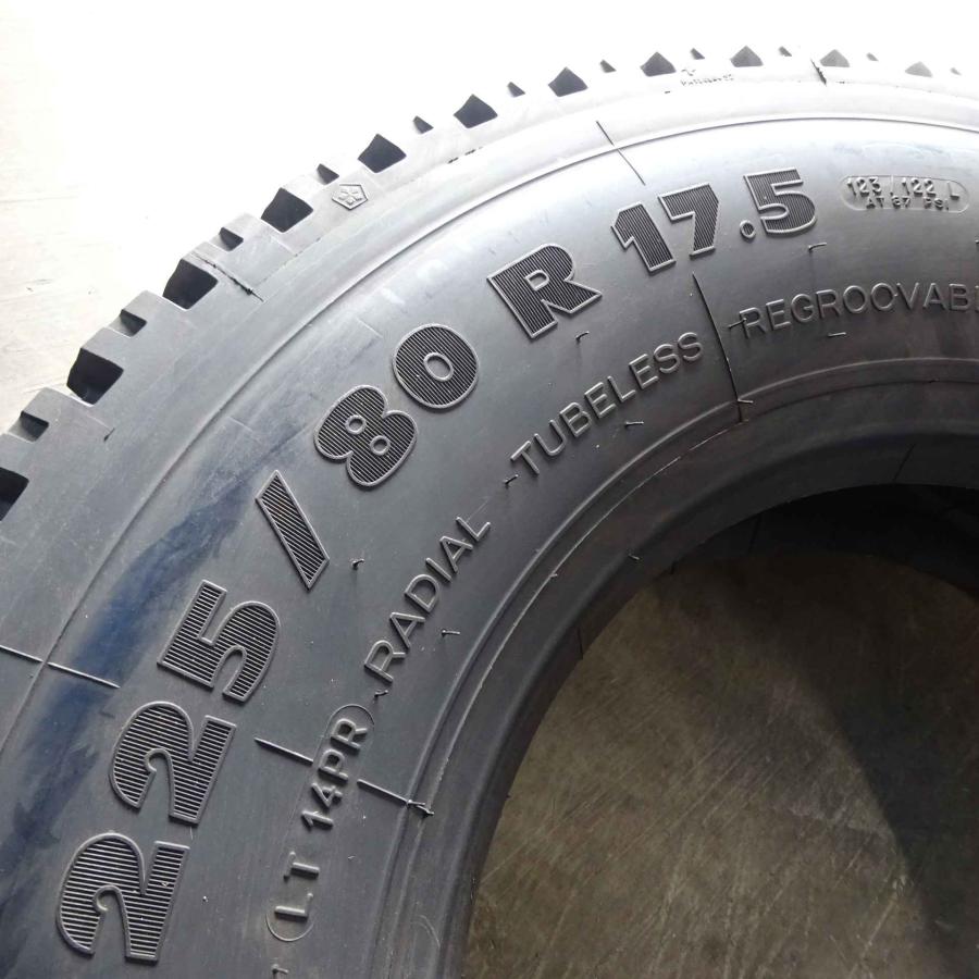 冬6本SET 会社宛 送料無料 225/80R17.5 123/122 ミシュラン XJS WINTER