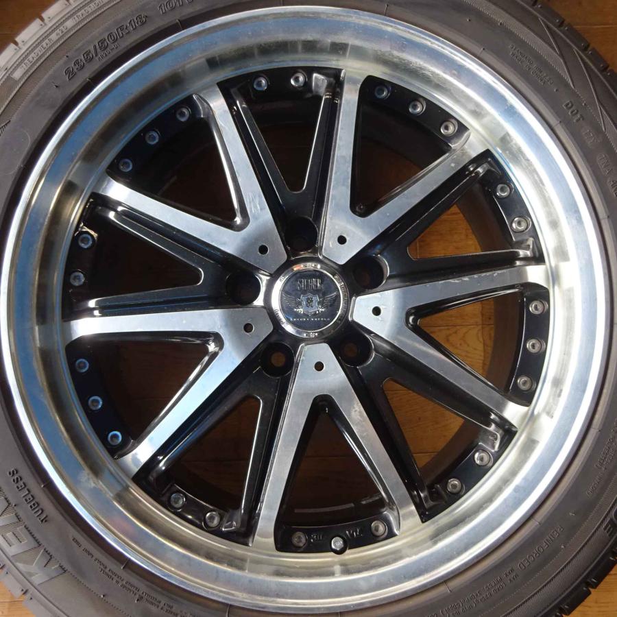 夏4本 会社宛 送料無料 235/50R18×8J 101V ケンダ KR201 アルミ アルファード ヴェルファイア エルグランド エクス ...