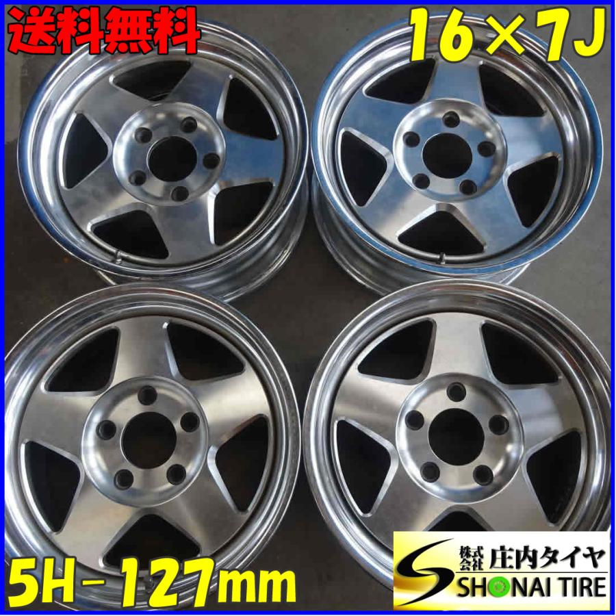 4本SET 会社宛 送料無料 16×7J Epsilon JAPAN MOZZER アルミ 5穴 PCD