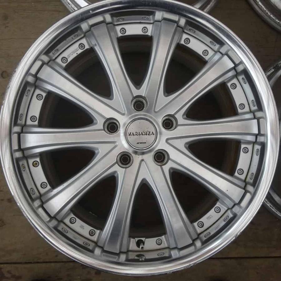 4本SET 会社宛 送料無料 18×8J WORK VARIANZA V5S アルミ 5穴 PCD