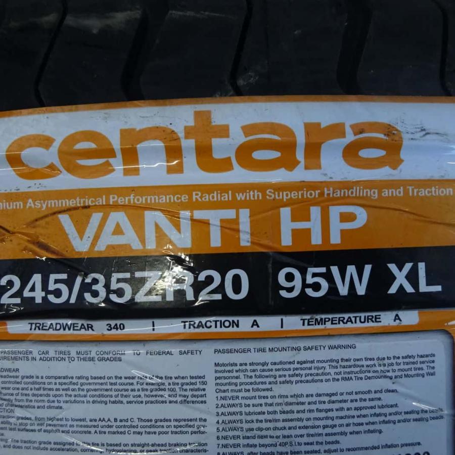 夏新品 2023年製 4本SET 会社宛 送料無料 245/35ZR20×8.5J 95W centara VANTI HP  レアマイスター アルミ アルファード 特価！ NO,Z5685｜tire-shonai｜02