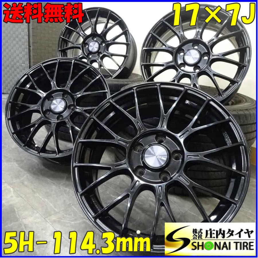 4本SET 会社宛 送料無料 17×7J エンケイ PFM1 アルミ 5穴 PCD 114.3mm 