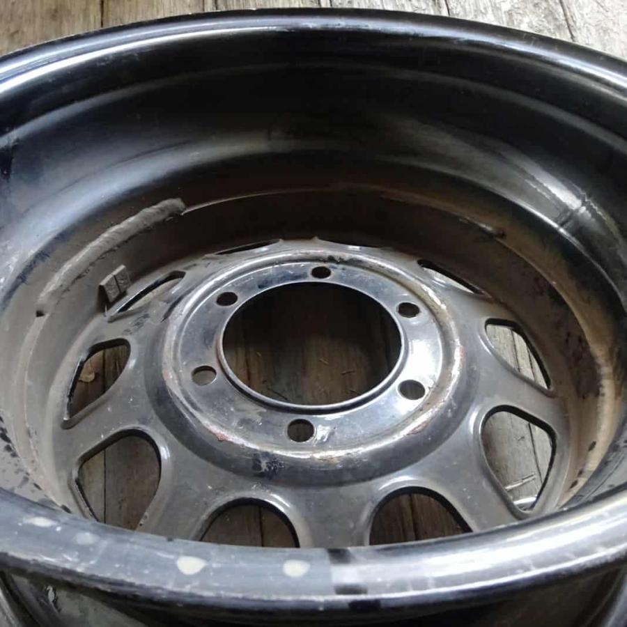 4本 会社宛 送料無料 16×7J デイトナブラック スチール AWC 6穴 PCD 