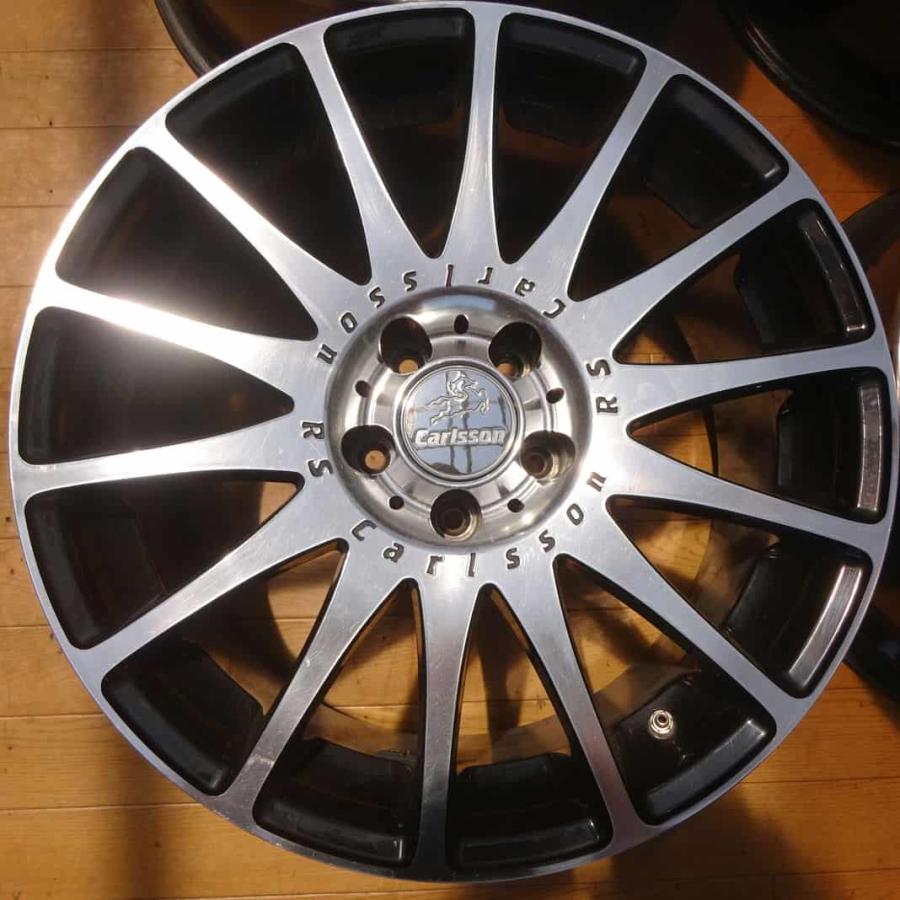 4本SET 会社宛送料無料 19×9.5J カールソン RS アルミ 5穴 PCD 114.3mm 