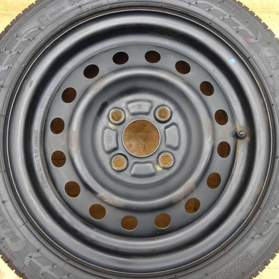 夏4本 会社宛 送料無料 165/55R14×4.5J 72V ナンカン AS-1 スチール 