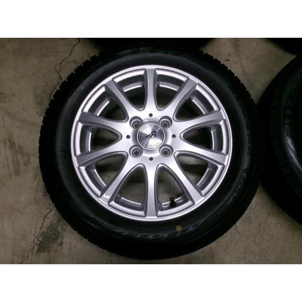 ◇中古溝有りVRX2 155/65R14 2023年製スタッドレスセットルークス BRIDGESTONE（ブリヂストン） サクラ ルークスに 24年製 ブリザック