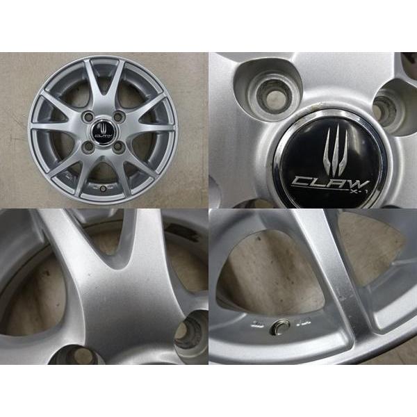13インチ 中古 CLAW アルミホイール 4J +43 4H 100 4本 アルト ワゴンR 