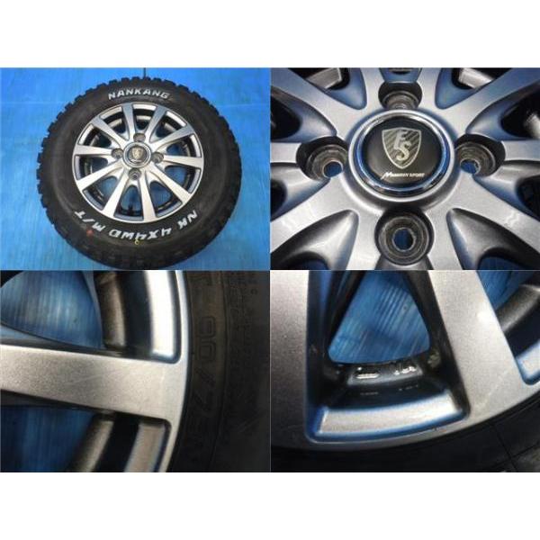 145/80R12インチ 80/78N 6PR 軽トラ 軽バン タイヤホイール セット【 車検対応 】中古 マナレイ 新品 NK FT-9 M/T ホワイトレター 2022年製|tire-shop-tread|07