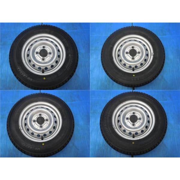 145R12インチ 6PR スタッドレス 冬タイヤ ホイール セット 