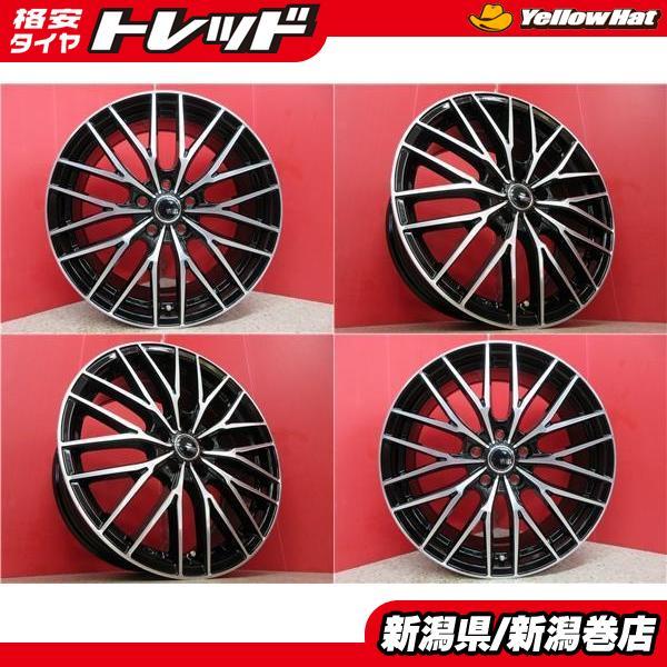 送料無料 4本 新品 VENES FS01 BKP 18インチ ホイール セット 7.5J +48