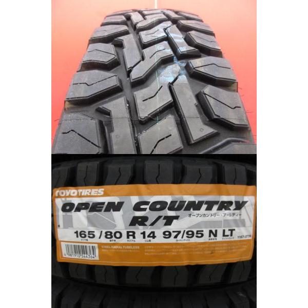 TOYO TIRES OPENCOUNTRY R/T 165/80R14 新品4本セット バネット TOYO TIRES OPENCOUNTRY R/T 165/80R14 新品4本セット バネット