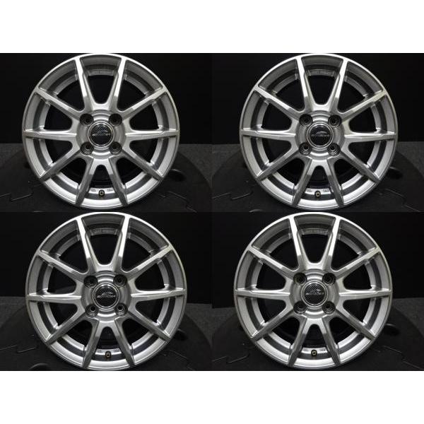 14インチ　A-TECH シュナイダー　タイヤ付き 中古】送料無料 A-TECH シュナイダー 14インチ 14-5.5 +48 4H100