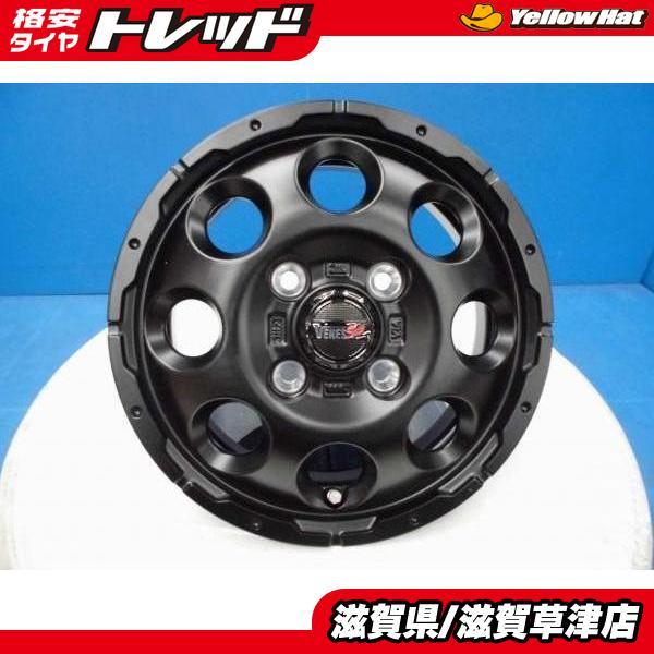 軽トラ 軽バン 4本 VENES SUV JWL-T 黒 12インチ4J +42 4H 4穴 PCD 100