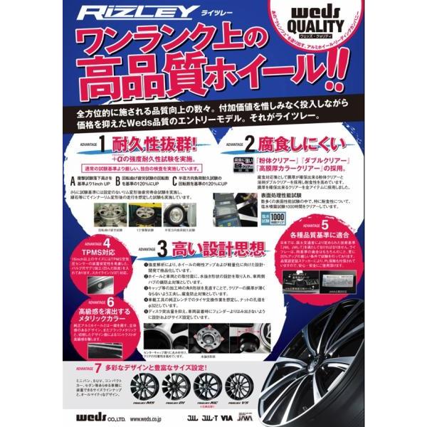 新品ホイール単品4本SET WEDS ライツレーKW 5.0J+39 4H-100 14インチ