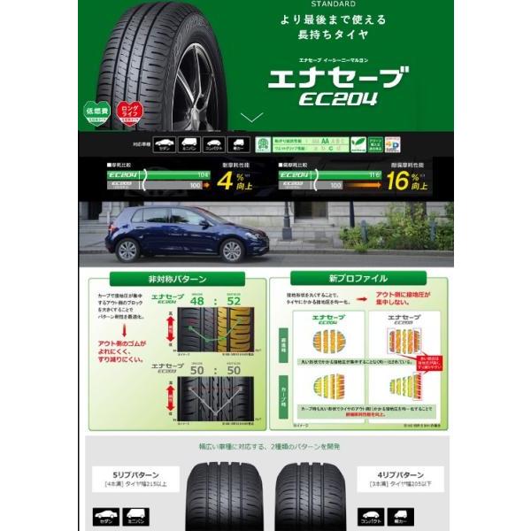DUNLOP（ダンロップ） 4本SET 中古 PREO 4.0B+45 新品 ENASAVE EC204