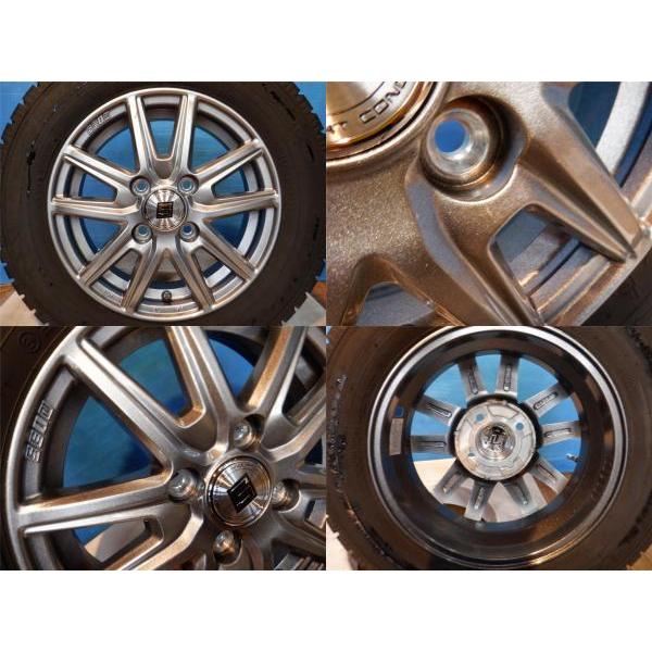 中古スタッドレス4本セット 共豊 SEIN-SS 13x4J+45 4H100 + トーヨータイヤ OBSERVE GARIT GIZ 145/80R13 N-BOX ワゴンR ミラ ムーヴ｜tire-shop-tread｜09