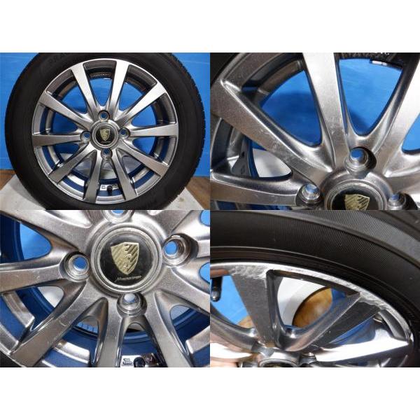 処分市 中古タイヤホイール4本セット ユーロスピード 14x4.5J+43 4H100 + ヨコハマ プラクティバ 155/65R14 ムーブ タント N-BOX 等｜tire-shop-tread｜03