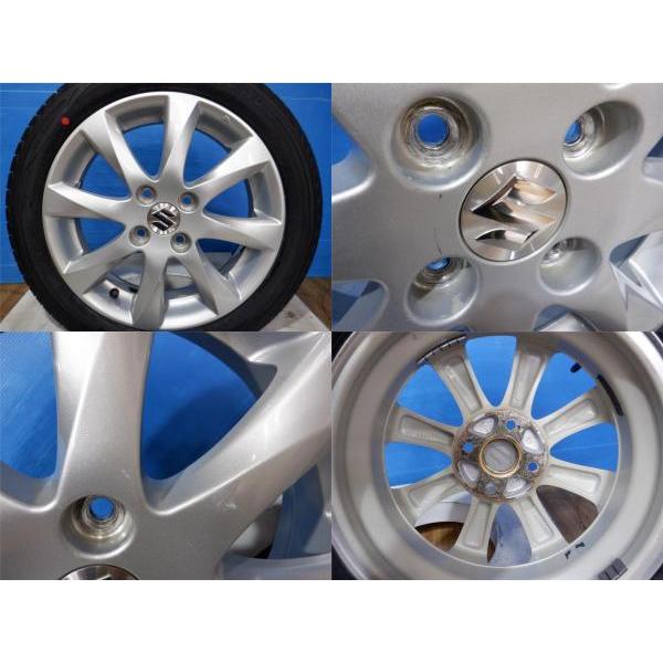 中古ホイール新品タイヤ4本】スズキ純正 15x4.5J+45 4H100 + 中古ホイール新品タイヤ4本】スズキ純正 15x4.5J+45 4H100 +