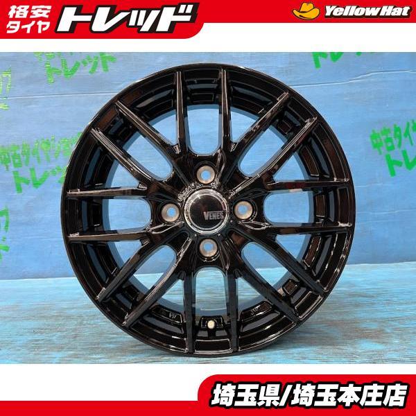ミニライト鉄ホイール風　黒14インチ 5H PCD100 +55 プリウスインプ サクラ デリカミニ N-BOX デイズ 新品14インチ アルミホイール4本SET