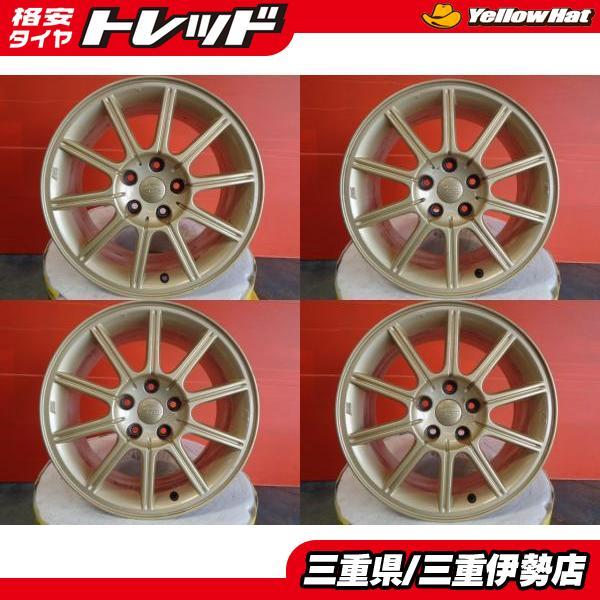 中古 ホイール 4本 スバル インプレッサSTI純正 17インチ 8.0J +53