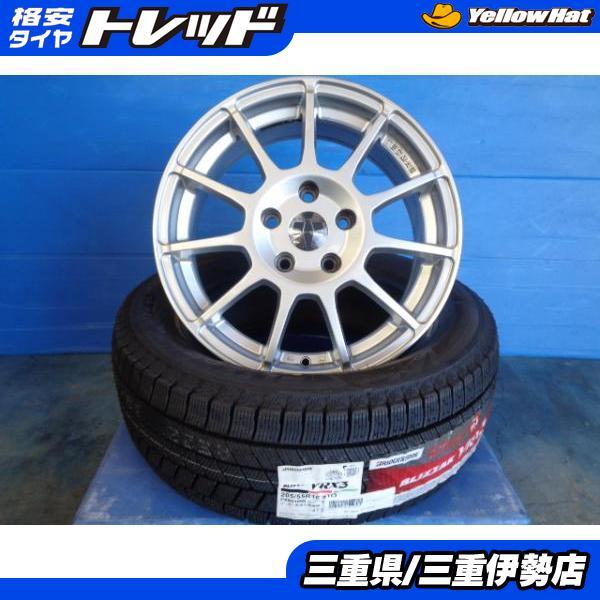 送料無料 205/55R16 ブリヂストン VRX3 テクマグ 16インチ 6.5J +50  
