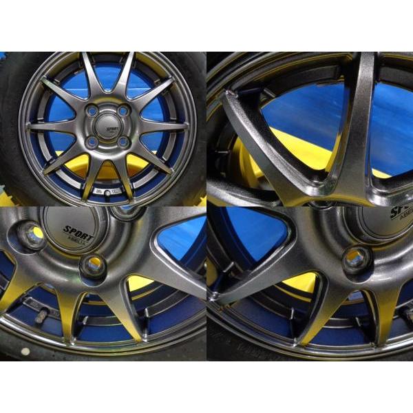 送料無料 155/65R14 ブリヂストン VRX2 SPORT ABELIA 14インチ 4.5J +45 4H100  中古 スタッドレス  ホイール N-BOX 伊勢｜tire-shop-tread｜04