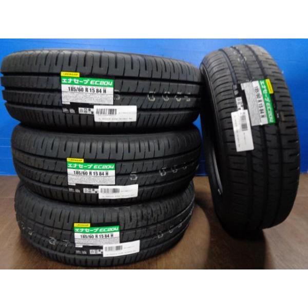 送料無料 185/60R15 DUNLOP EC204 ユーロスピード 15インチ 5.5J +45 4H100 新品 サマータイヤ 中古 ホイール ヤリス 伊勢｜tire-shop-tread｜06