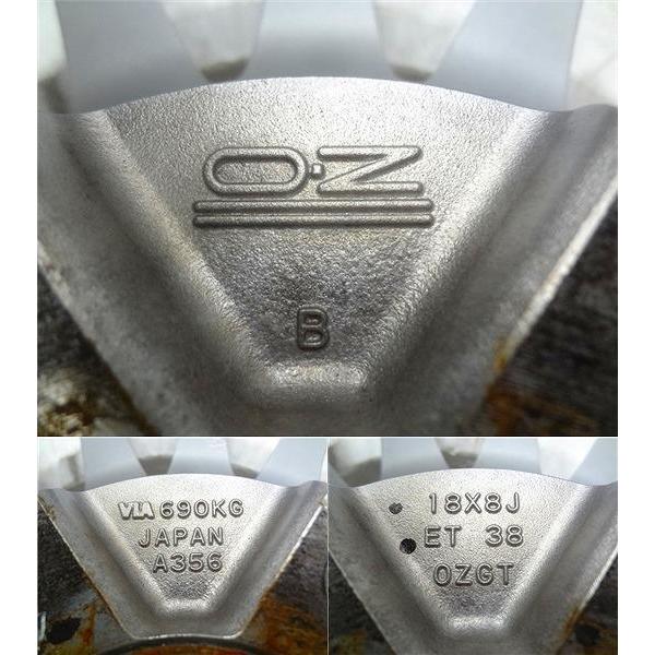 希少 レクサス LS 中古 OZ RACING GT EVO 18インチ 8J +38 5H120 