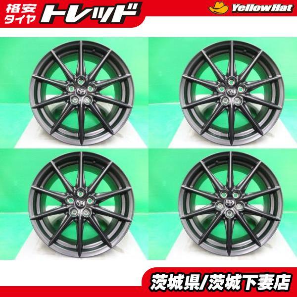 SUBARU GR86 BRZ 純正 18インチ アルミホイール pcd100 中古 アルミホイール GR86純正 18インチ ブラック 4本 7.5J +48 5H100