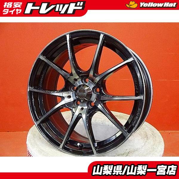 1本歪みあり 中古アルミホイール4本価格 ウェッズスポーツSA10R 17X7.5