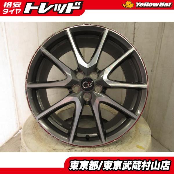 1本 トヨタ G's プリウス 純正 18*7.5J+50 100 5H ブラックポリッシュ