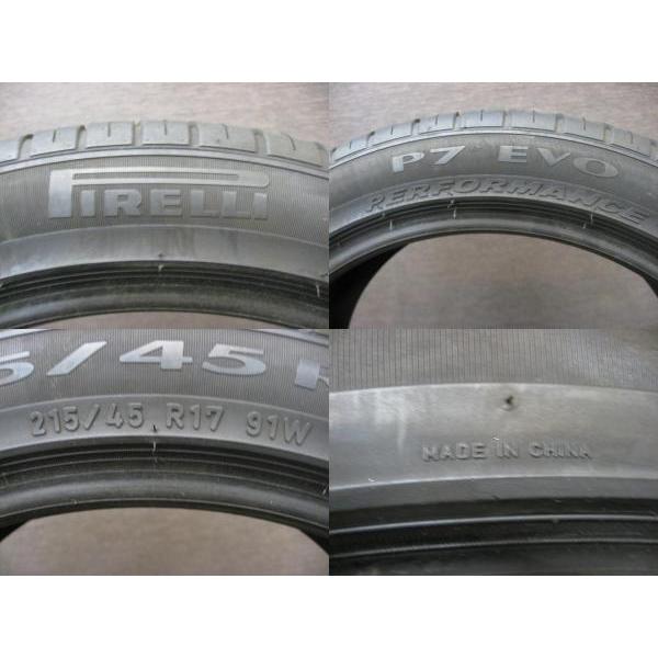中古】ピレリ P7 EVO PERFORMANCE 215/45R17 91W 2021年製 2本のみ 