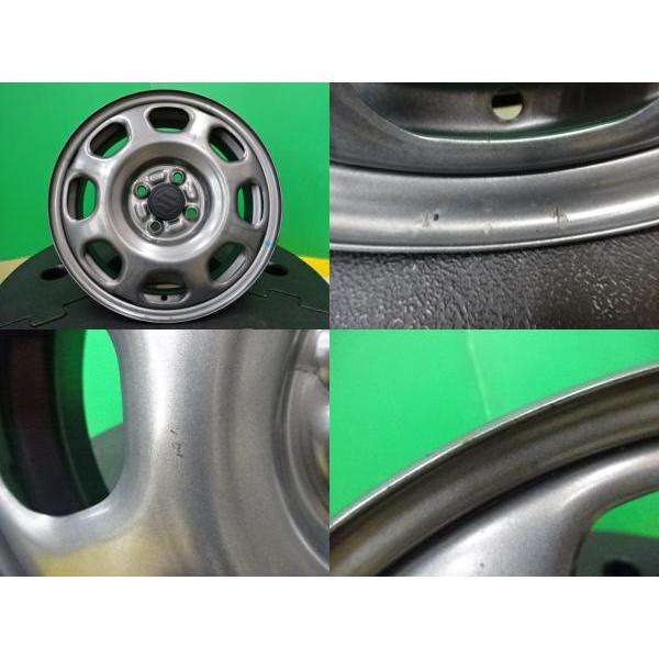 ㉖165/55R15新品タイヤ4本と中古美品ホイールとナット付き ワゴンR 等 輸入 165/55R15 新品 タイヤ 中古 ハスラー 純正 スチール