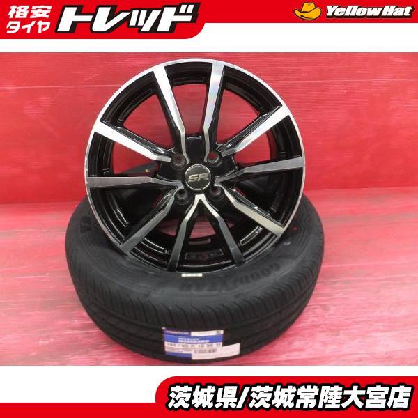グッドイヤー（GOODYEAR） 日産 E13ノート等 中古ホイール ブラポリ 16