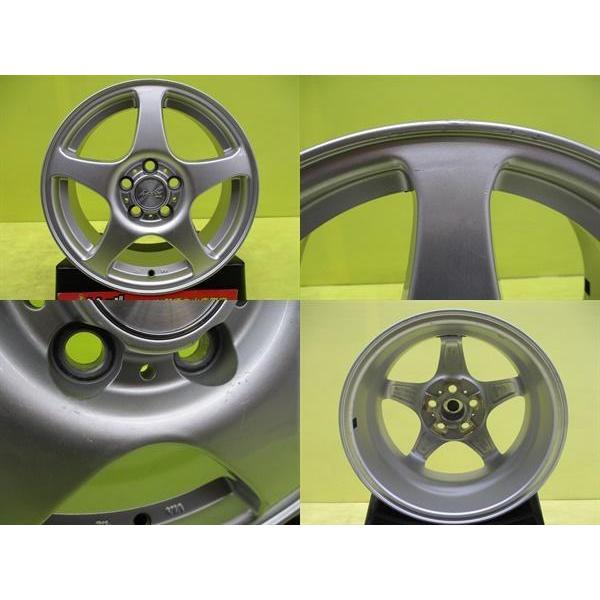 中古アルミ 15インチ kaito 5本スポーク 6.0J 15 5/100 +45 シルバー