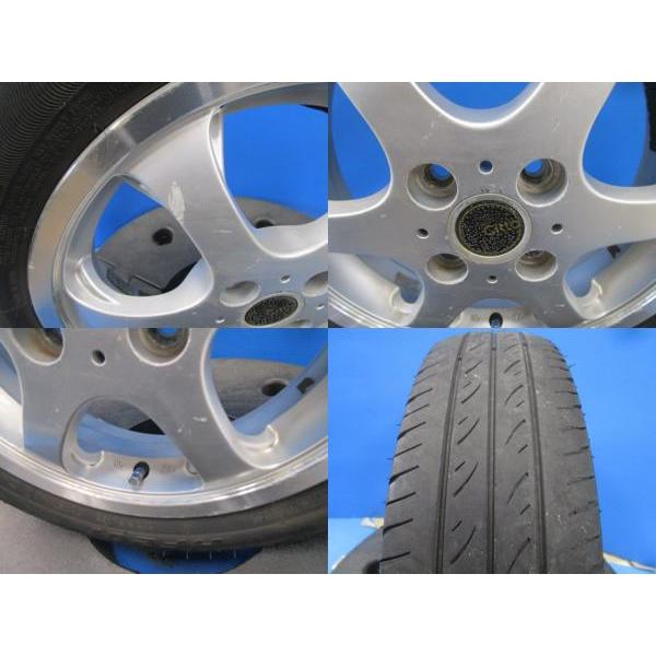 三菱アイ15インチ 5スポークホイールセット 中古 アルミ 15インチ 4.0/5.0J +40 4H100 4本セット価格 前後