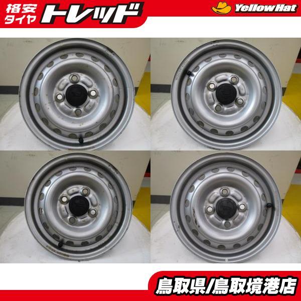 中古 ダイハツ純正 スチールホイール 1240+42 4H100 4本セット価格