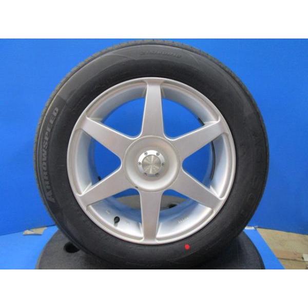 中古アルミ 15インチ 7J 5H100 5H114.3 新品夏タイヤ アロー