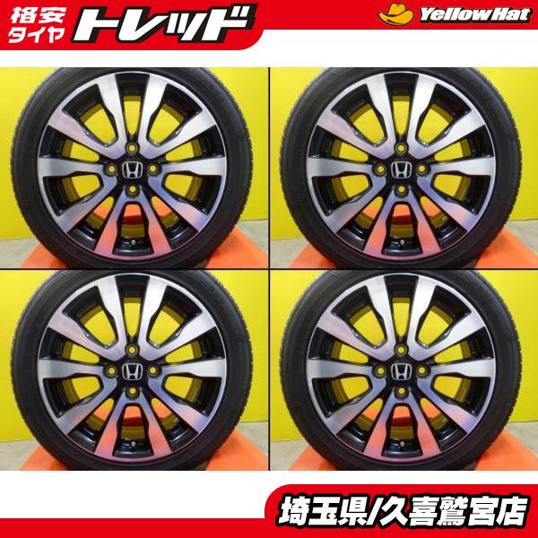 【手渡しも可】GEフィットRS　16インチ アルミホイール タイヤセット ホンダ フィットRS GE8 ファインスタイル純正 16インチ 6J ET53 4穴100