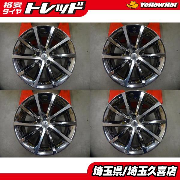 送料無料 中古アルミ 4本 Weds クレンツェ ヴィシュヌ 19インチ 8J +43