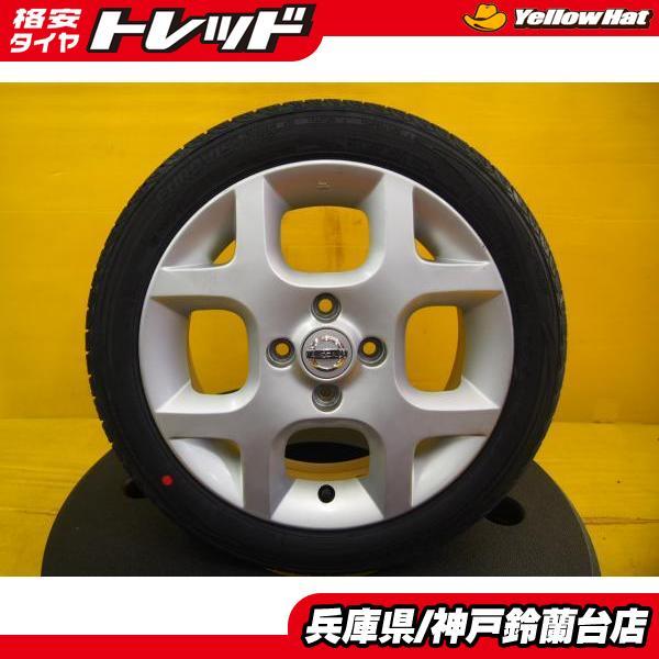 送料無料】日産 Z11キューブ 純正 中古 15 インチ + お買い得 新品