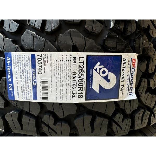 265/60R18 BFグッドリッチ KO2 4本セット 夏タイヤ 新品 送料 265/60R18 BFグッドリッチ KO2 4本セット 夏タイヤ 新品 送料