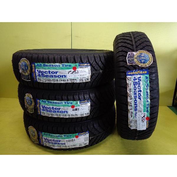 165/70R14, グッドイヤータイヤ ,2025年-2本,2024年-2本 グッドイヤー（GOODYEAR） 最終処分 送料無料 オールシーズンタイヤ